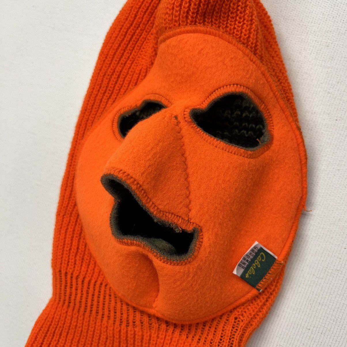 Cabelas × Vintage VTG Cabelas Ski Mask Camouflage Hunting Fleece Knit Orange Size ONE SIZE - 11 Thumbnail