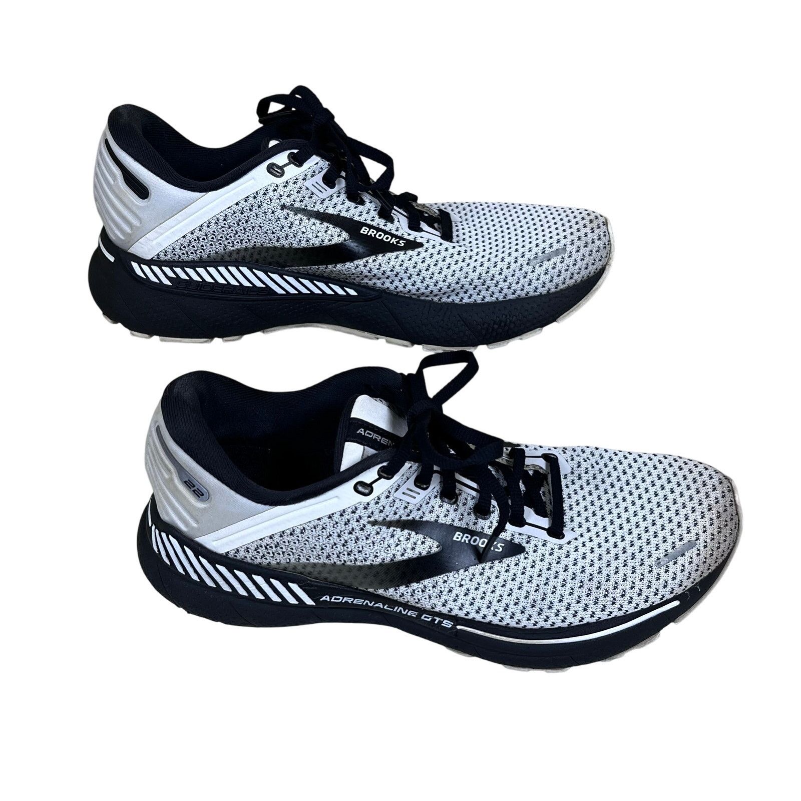 Brooks Brooks Adreneline GTS 22 White Black Stability Running Shoe Size US 10 / IT 40 - 1 Thumbnail