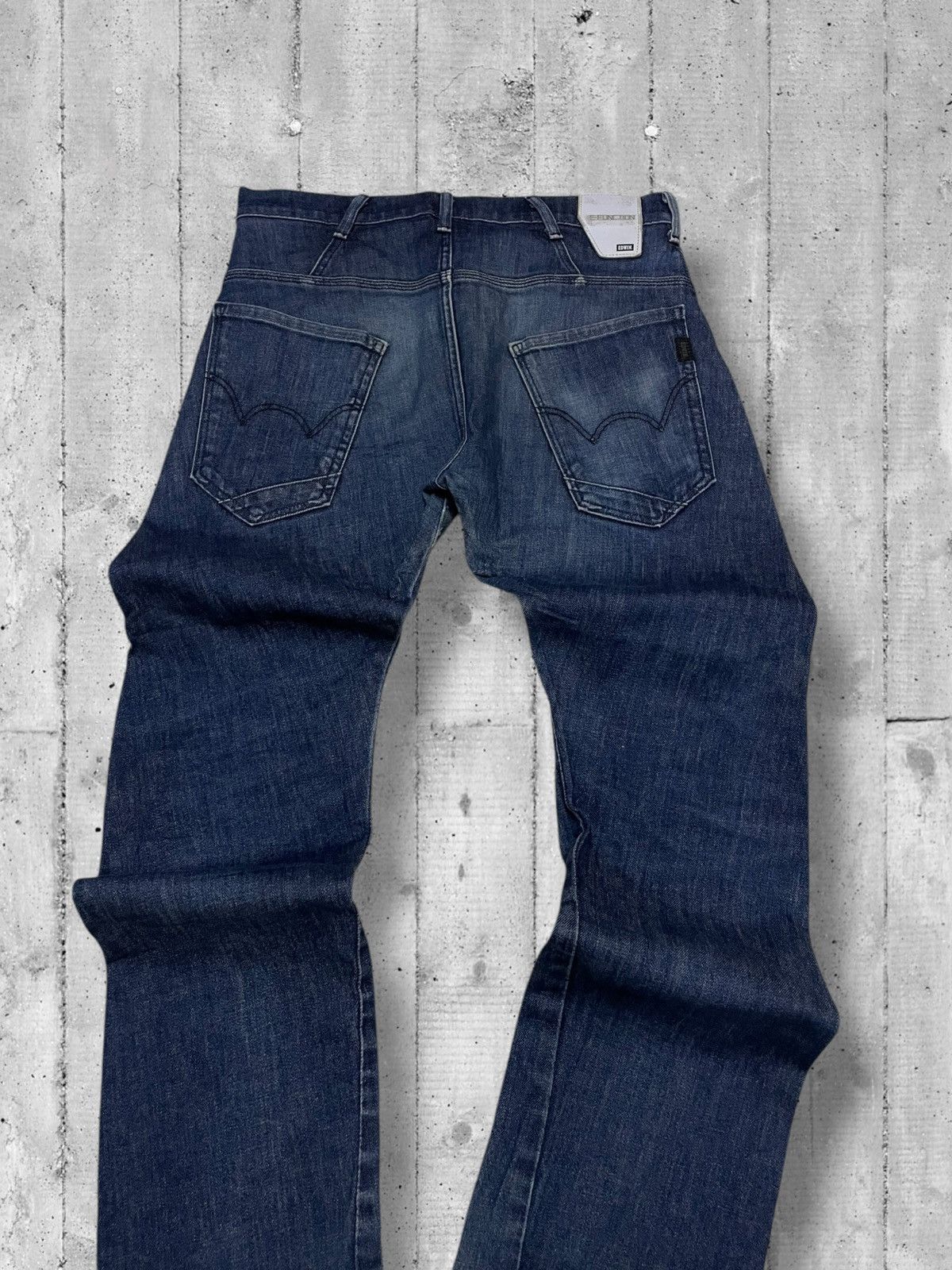 Designer × Edwin × Vintage Vintage 90s Designer Japan Edwin Efunction Wild Leg Og Style Size US 31 - 11 Thumbnail
