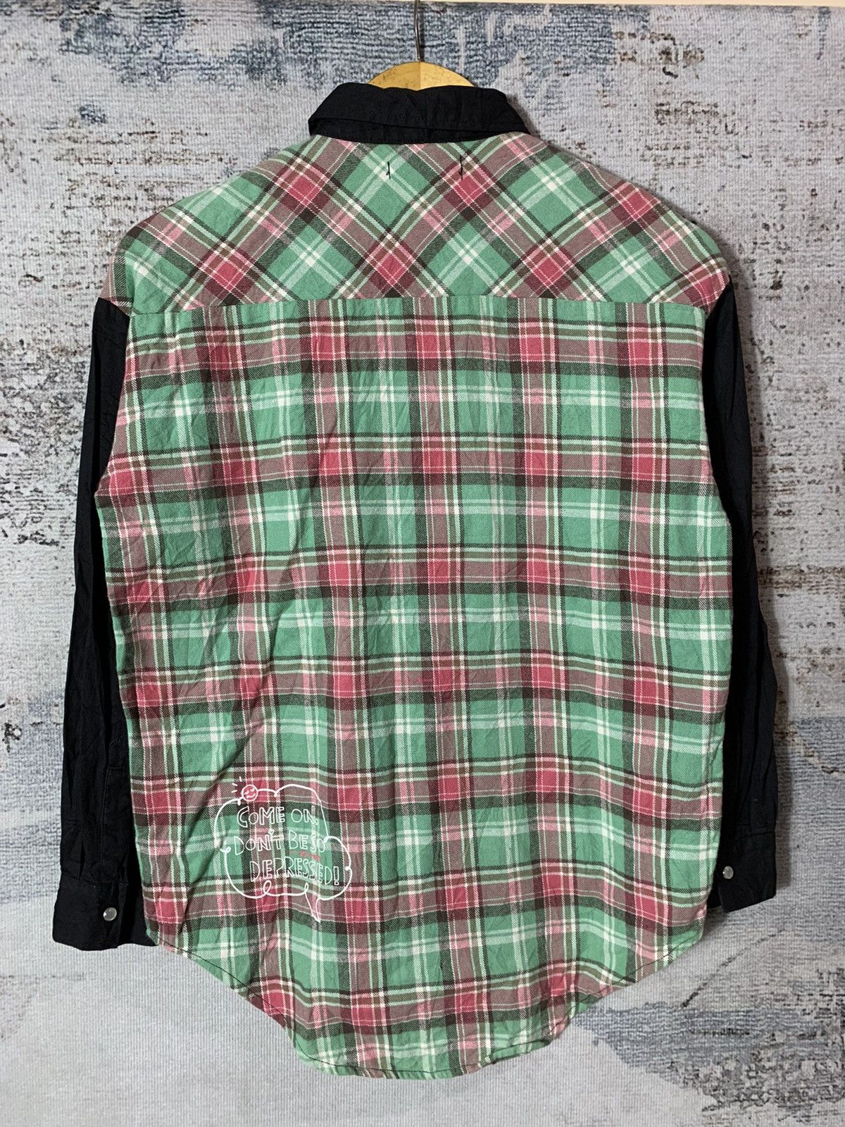 20471120 × Hysteric Glamour × Japanese Brand Japanese Love Toxic Western Tartan Shirt Style Issey Miyake Size US M / EU 48-50 / 2 - 2 Thumbnail