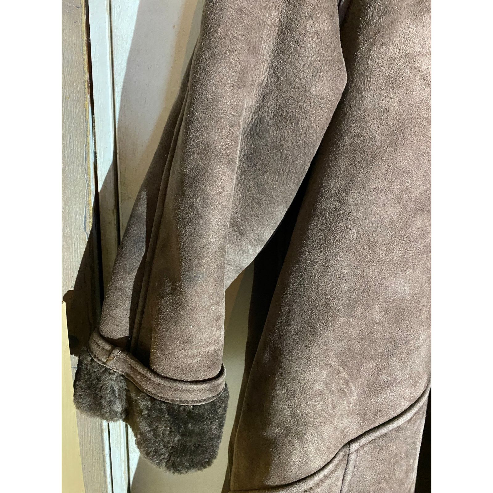Other French Creek Sheep & Wool 100% Leather/Suede/Shearling Coat Size XL / US 12-14 / IT 48-50 - 6 Thumbnail