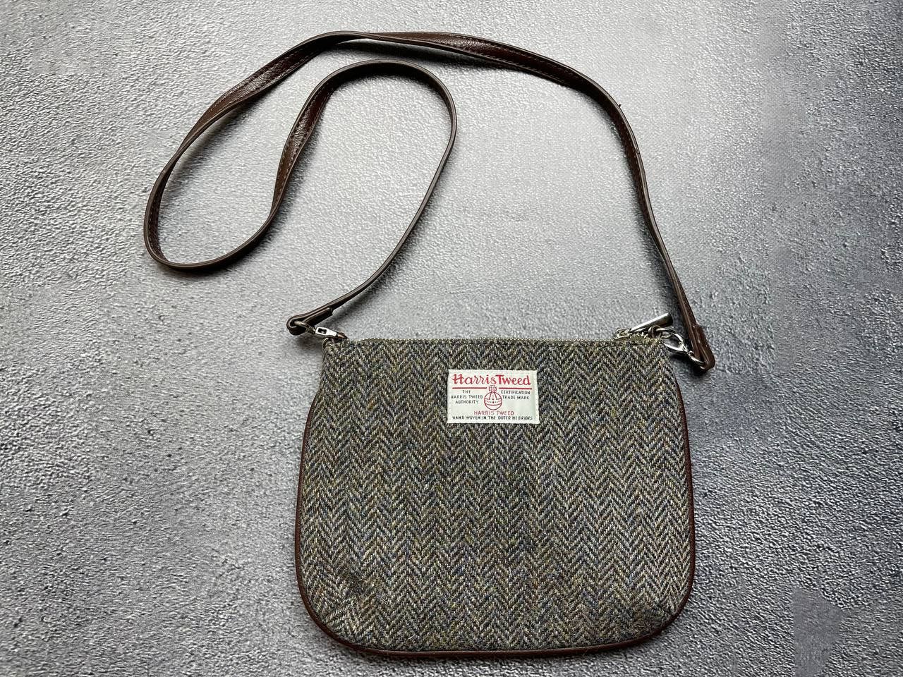 Harris Tweed Vintage Crossbody Bag in Grey, Women's