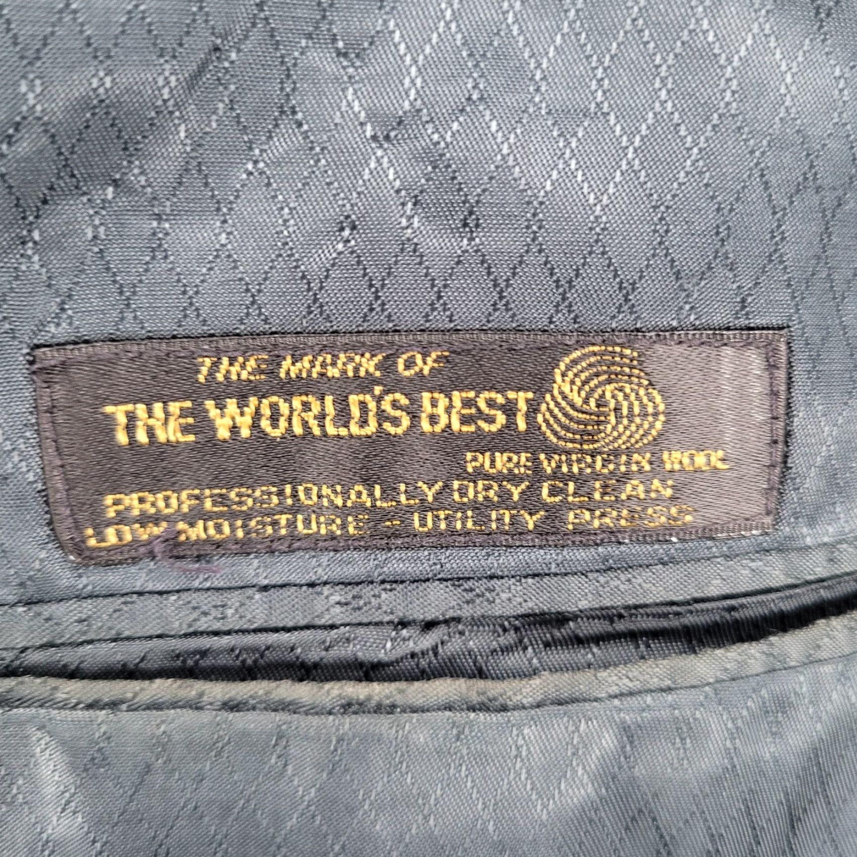 Hart Schaffner Marx Hart Schaffner Marx Blue 100% Wool Pinstriped 2 Button Blazer Sport Coat USA 40R Men Regular Notch Single-Breasted Two-Button Vintage Size 40R - 4 Thumbnail