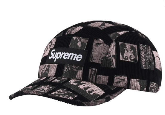 image of Supreme Weirdo Dave Corduroy Camp Cap Black (Ss24), Men's