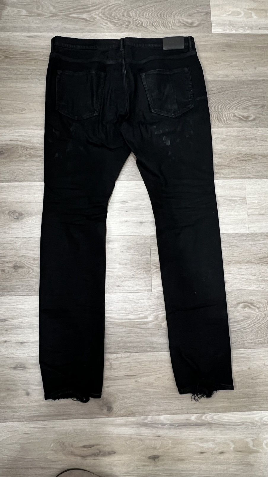 Purple Brand PURPLE black oil spill jeans Size US 35 - 2 Thumbnail