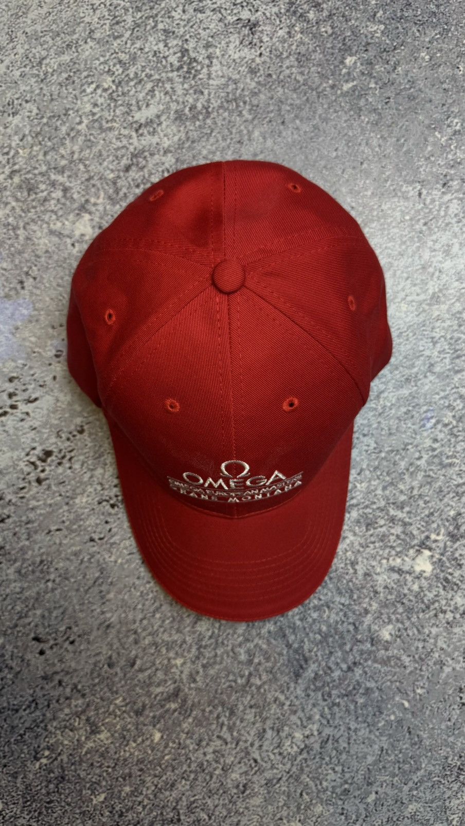 Omega × Vintage OMEGA CAP RED/WHITE EMBROIDERED ADJUSTAB Size ONE SIZE - 4 Thumbnail