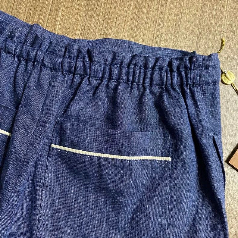 Loro Piana LORO PIANA Ladies' linen casual shorts 100% aloe vera line Size 25" / US 0 / IT 36 - 4 Thumbnail