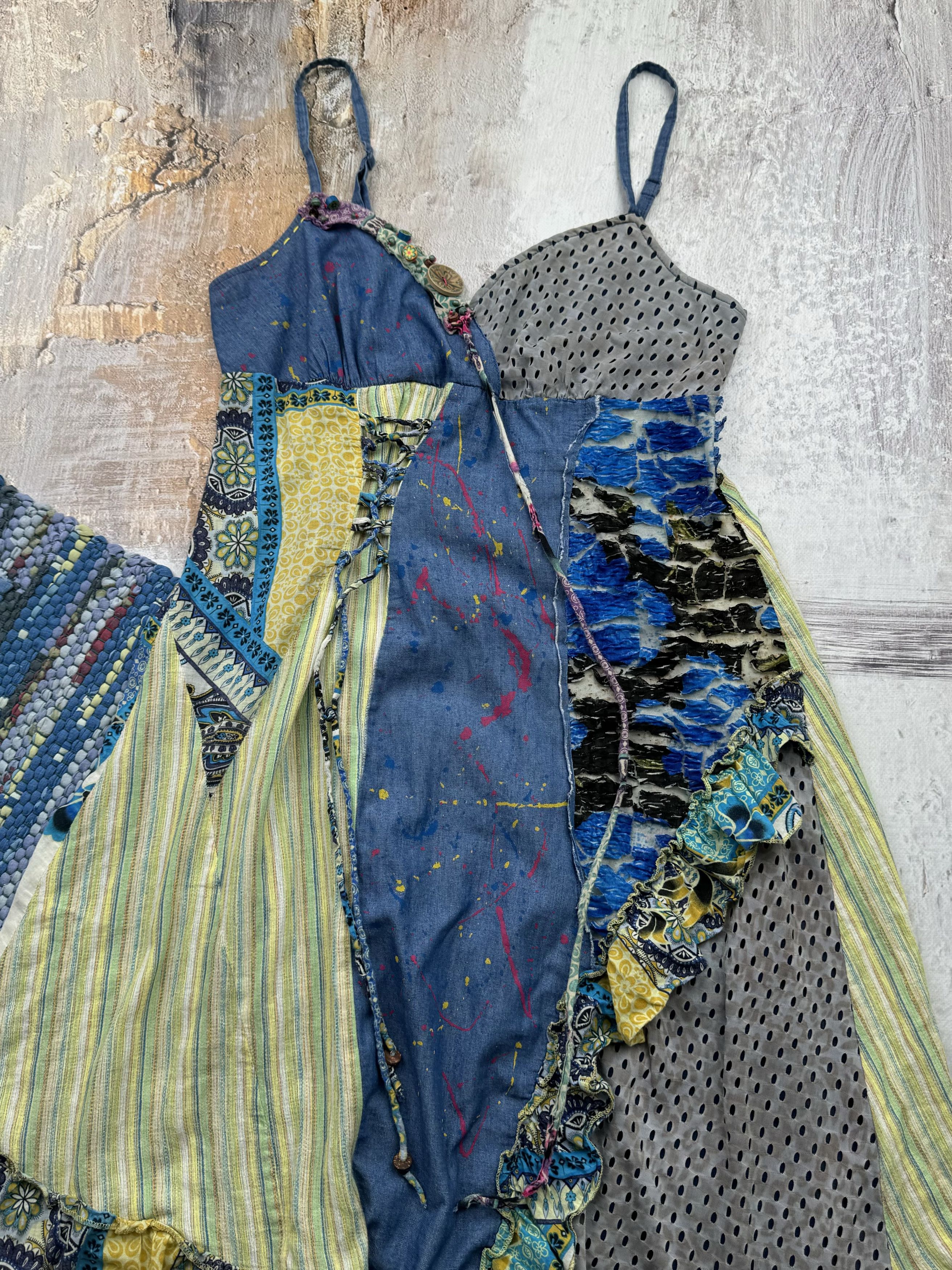 Japanese Brand Vintage Asymmetry Flared Dress A273(22) Size M / US 6-8 / IT 42-44 - 2 Thumbnail