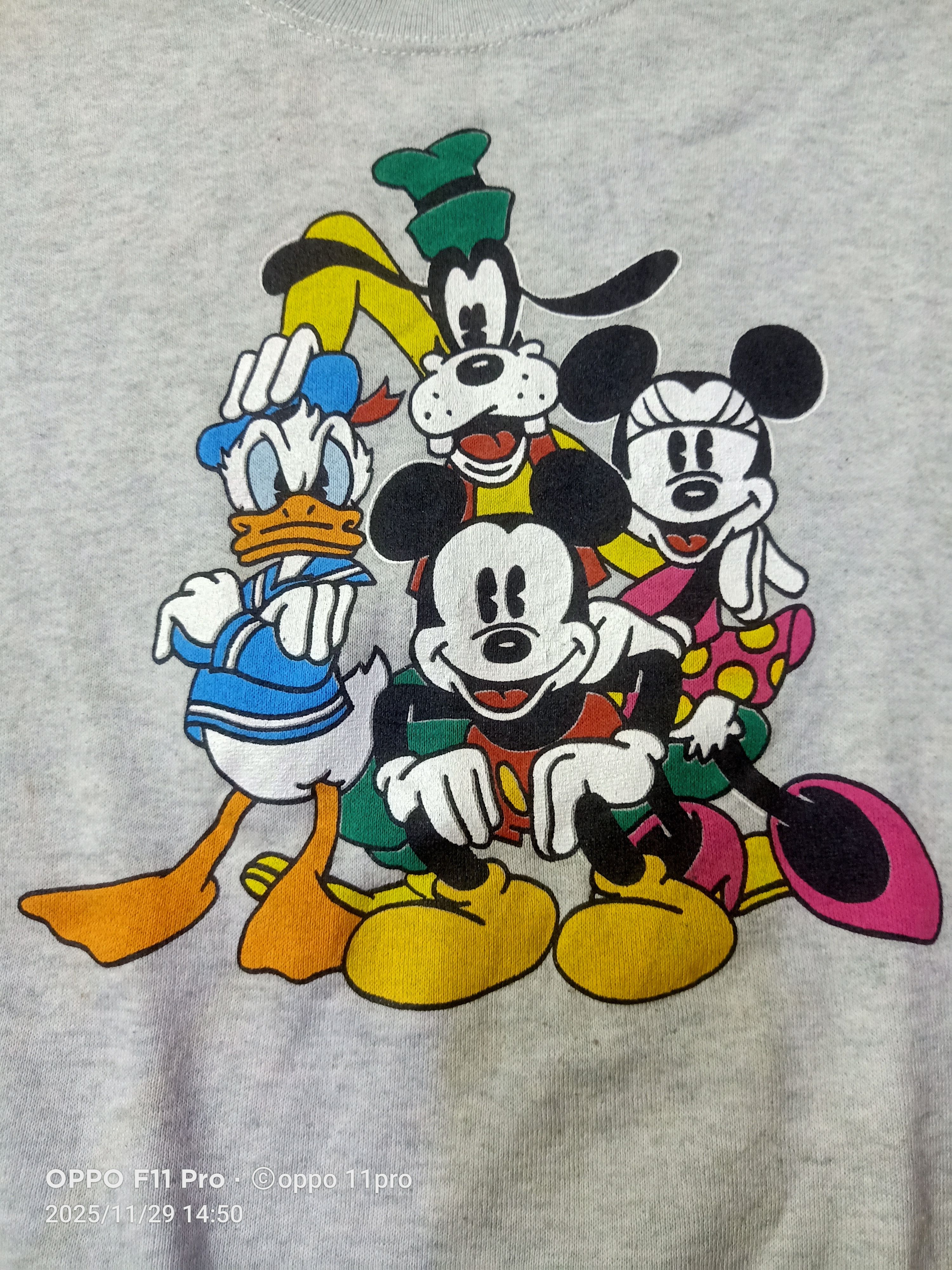 Mickey Mouse Mickey Sweatshirt Men Crewneck Big Logo Cartoons Size US L / EU 52-54 / 3 - 8 Thumbnail