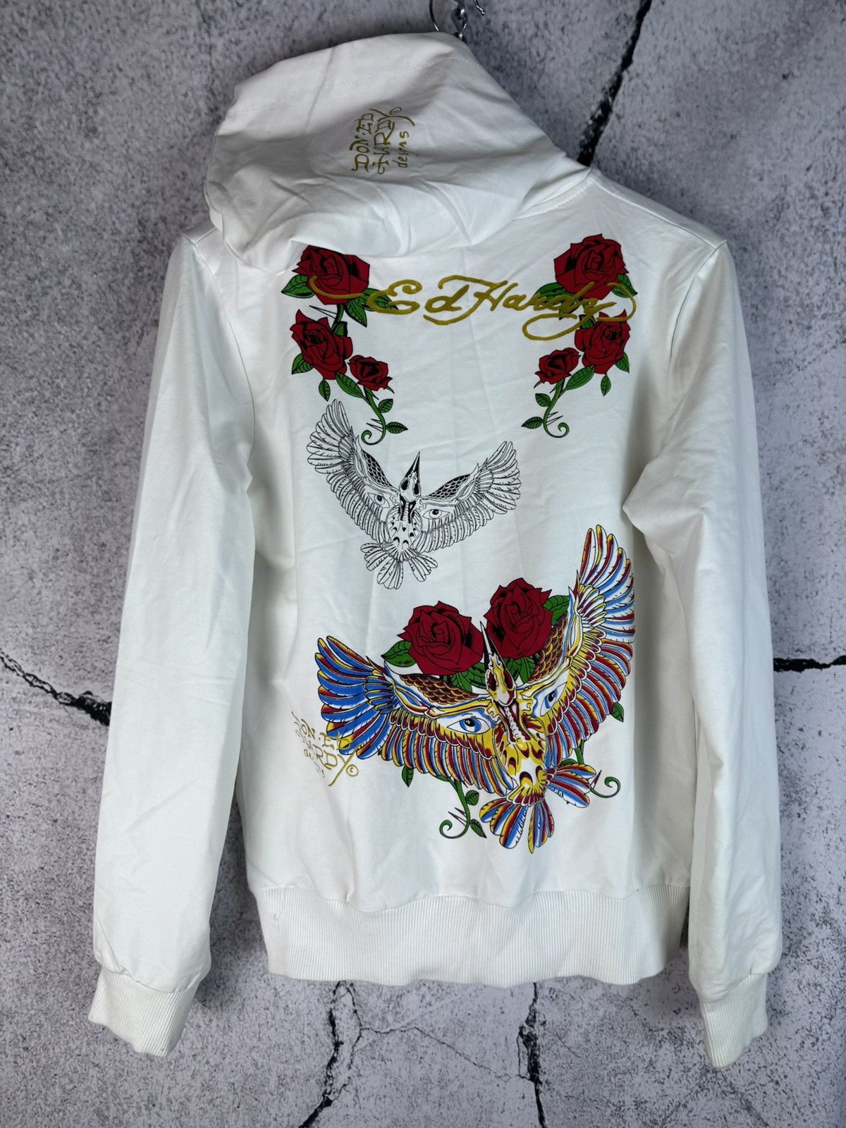 Ed Hardy Vintage Y2K Crazy Ed Hardy Zip Up Hoodie Size US S / EU 44-46 / 1 - 1 Thumbnail