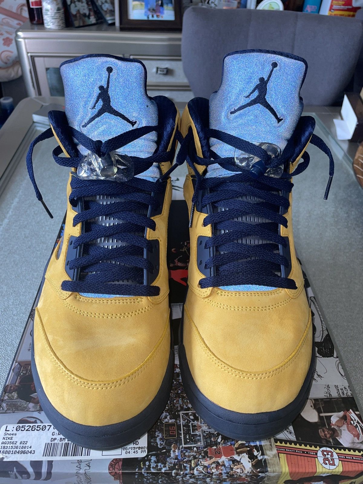 Nike Jordan 5 Retro University of Michigan Amarillo Size US 12 / EU 45 - 5 Thumbnail