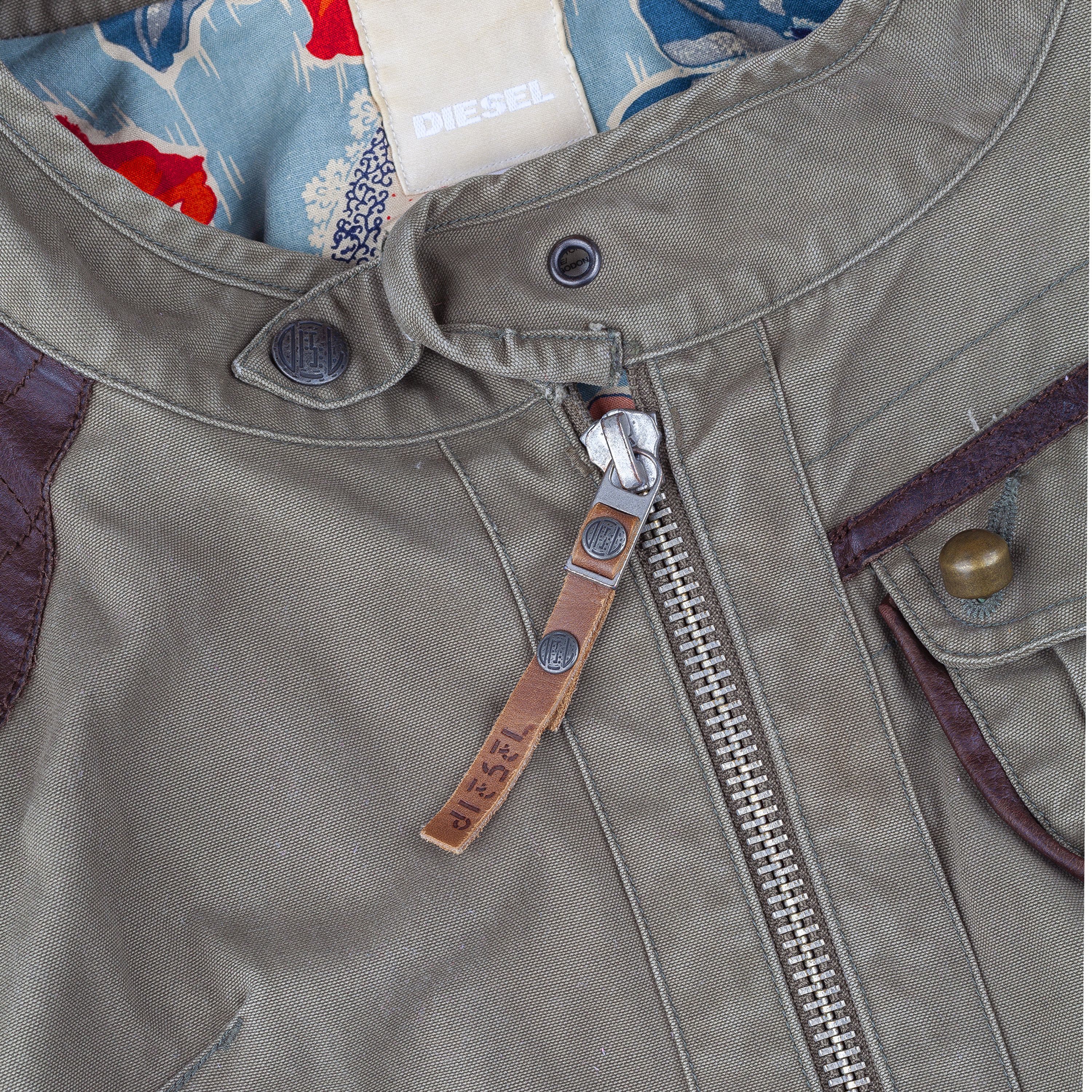 Diesel × Diesel Black Gold Diesel Night Riders Olive Brown Vintage Utility Jacket (L) Size L / US 10 / IT 46 - 7 Thumbnail