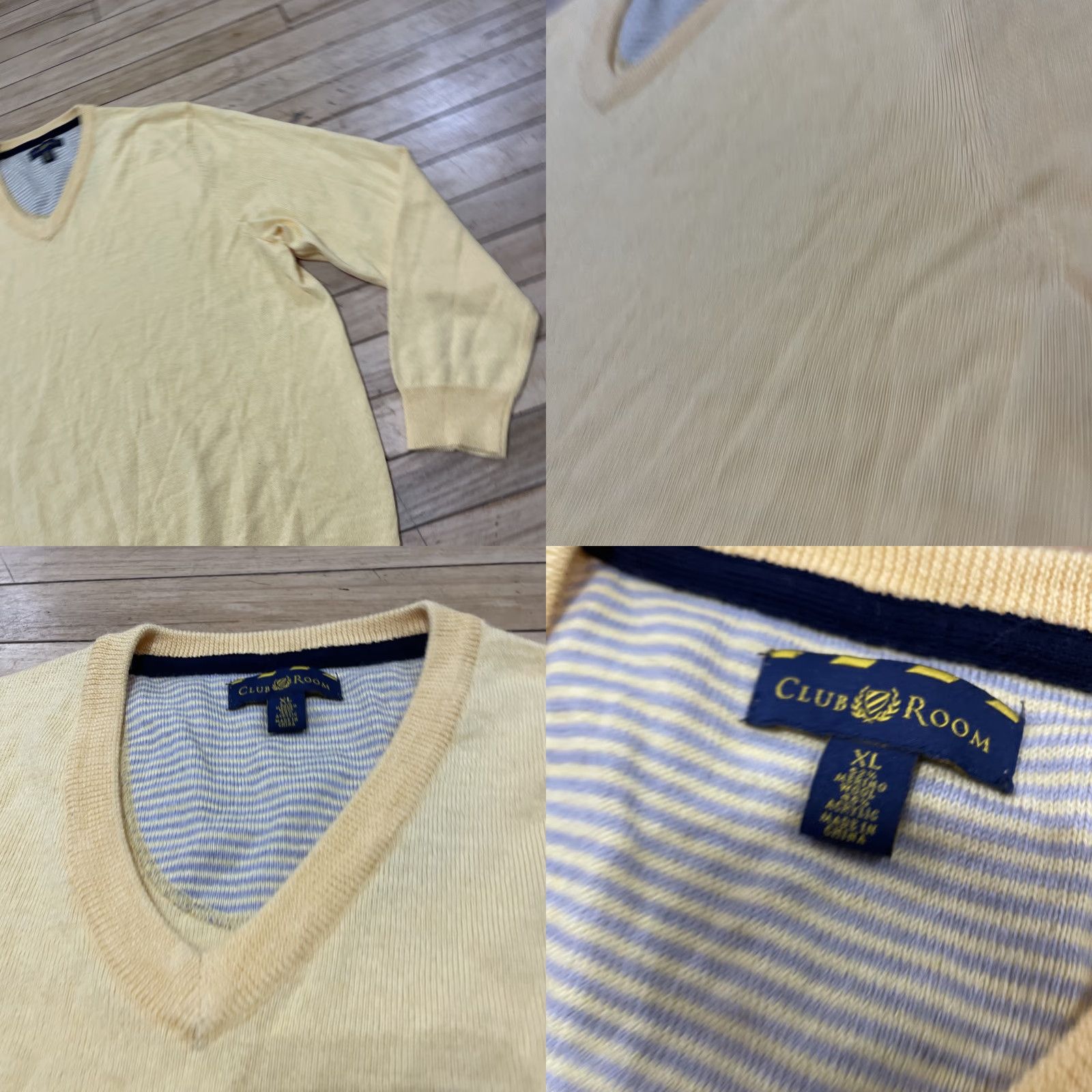 Club Room VINTAGE Club Room Merino Wool Sweater Men XL Light Yellow Retro 70s Arnold Palmer Golf Pullover Knit Sweater Size US XL / EU 56 / 4 - 10 Thumbnail