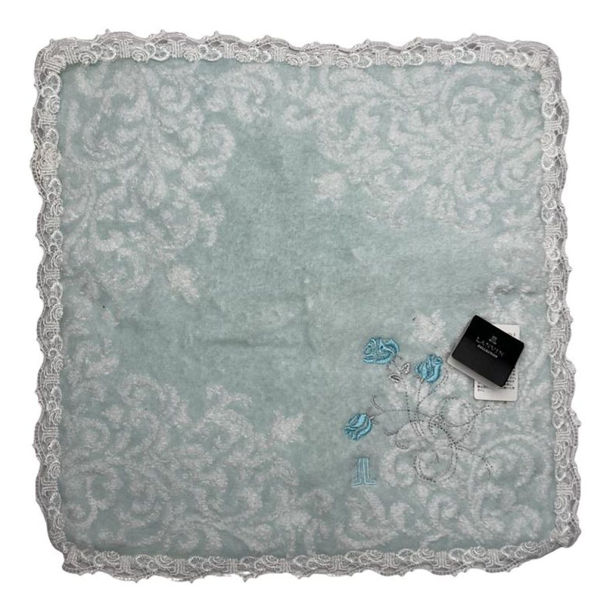 Lanvin Blue Cotton Scarf Size ONE SIZE - 1 Thumbnail