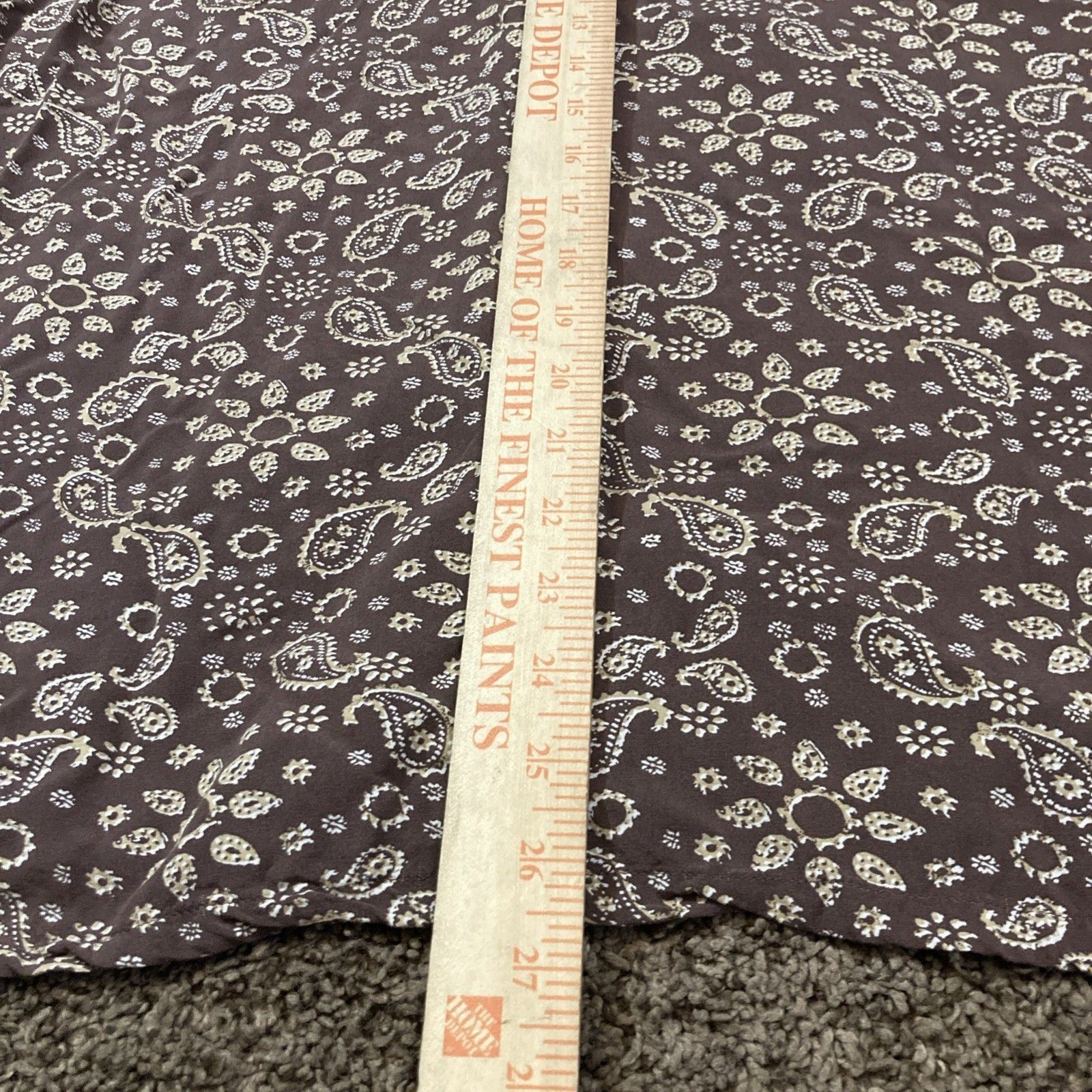 Levi's Levi's Relaxed Fit SS Camp Button-Down Brown Paisley Shirt Size US M / EU 48-50 / 2 - 9 Thumbnail
