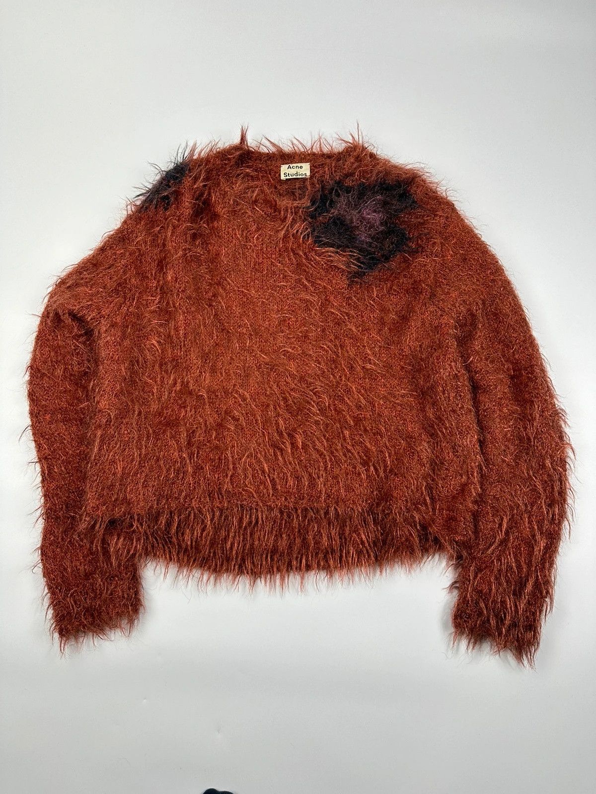 Acne Studios Acne Studio FW2017 Fuzzi Hairy Red Orange Sweater Knit Size US M / EU 48-50 / 2 - 1 Thumbnail