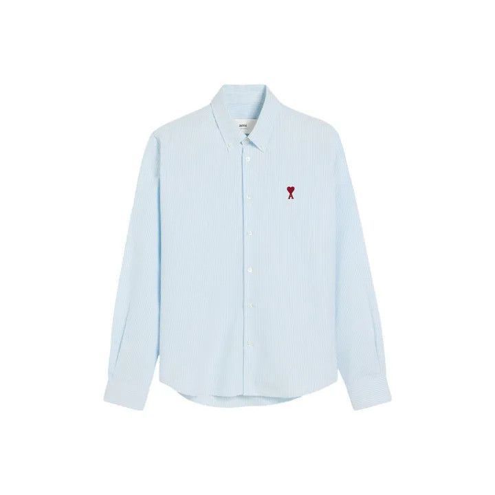 AMI AMIPARIS Striped Long Sleeve Shirt for Men and Women -2507 Size US XL / EU 56 / 4 - 1 Thumbnail