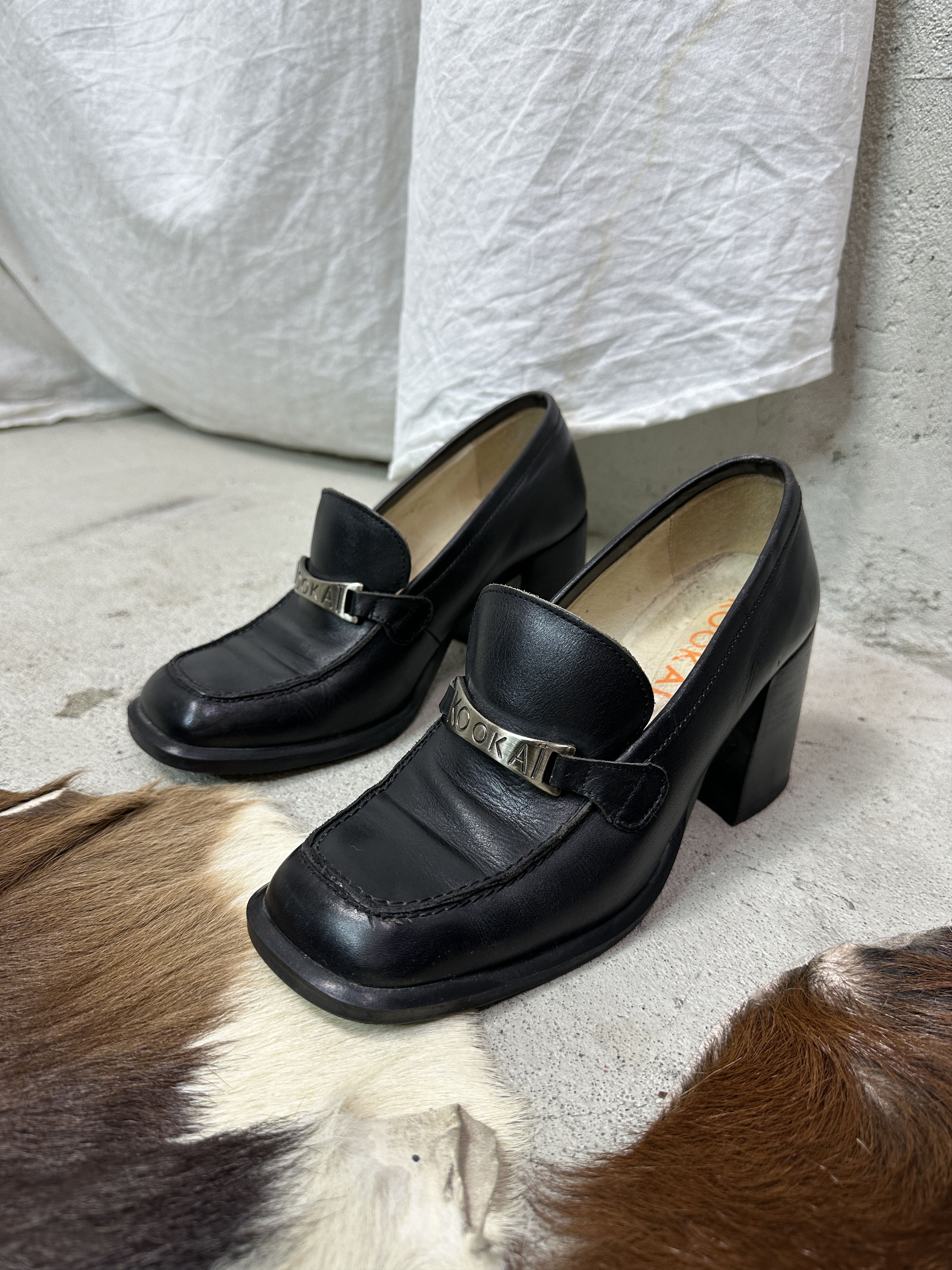 Vintage Vintage Leather Classy Heeled Mocassins Y2K Size US 7 / IT 37 - 1 Thumbnail