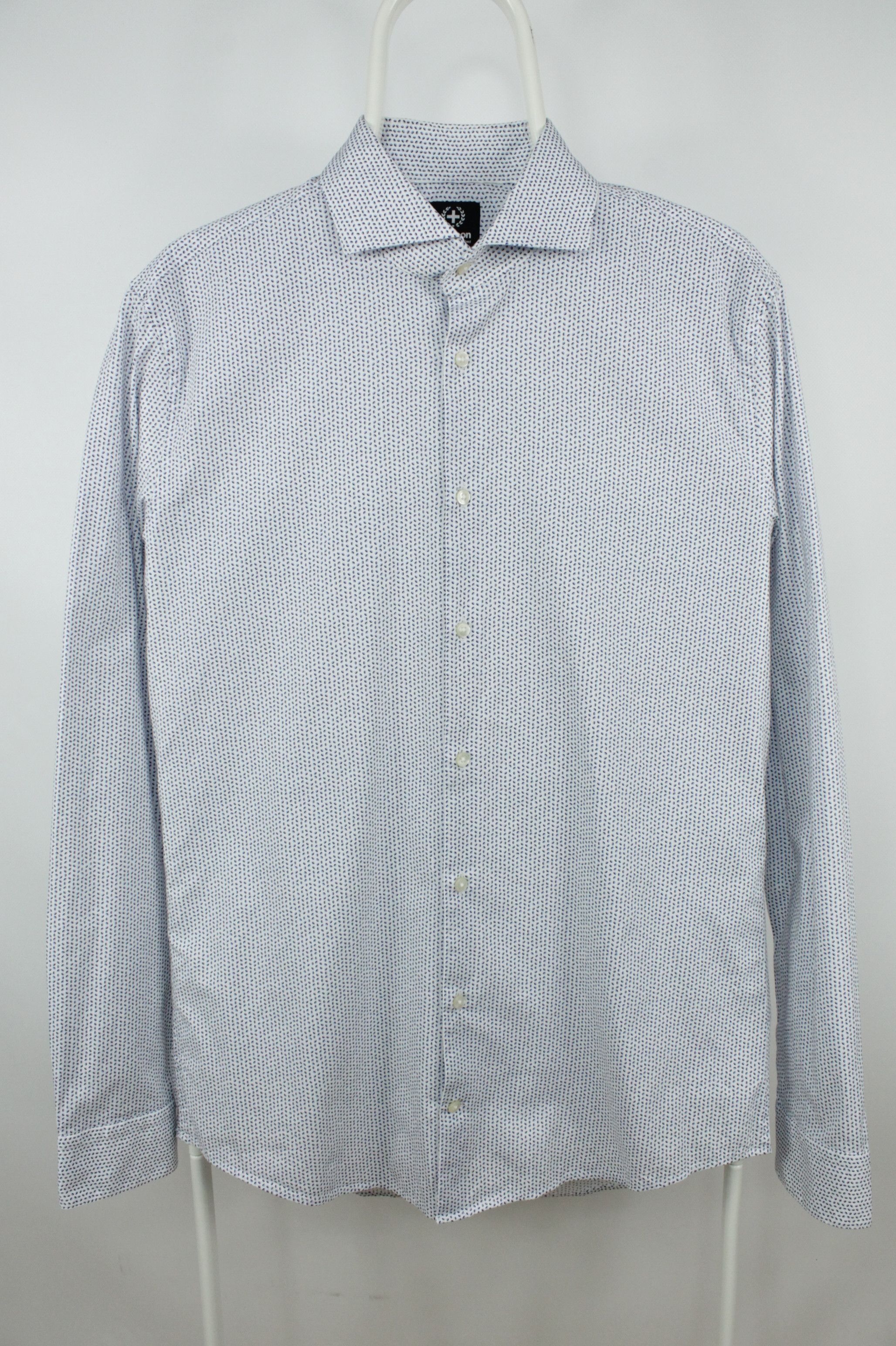 Designer × Strellson Strellson Extra Slim Fit Spread Collar Stretch Dress Shirt Size US L / EU 52-54 / 3 - 1 Thumbnail