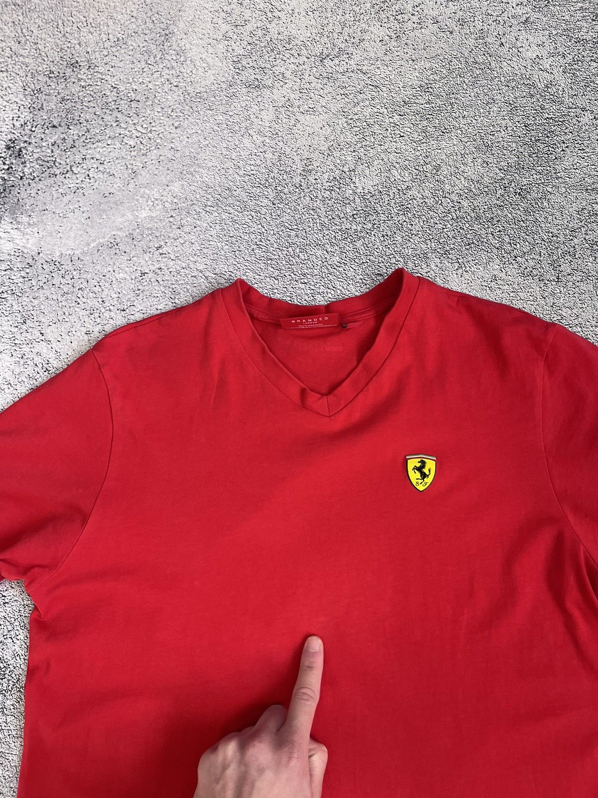 Ferrari × Vintage Ferrari Men’s T- Shirt Vintage Red V- Neck Official Product Size US M / EU 48-50 / 2 - 17 Thumbnail