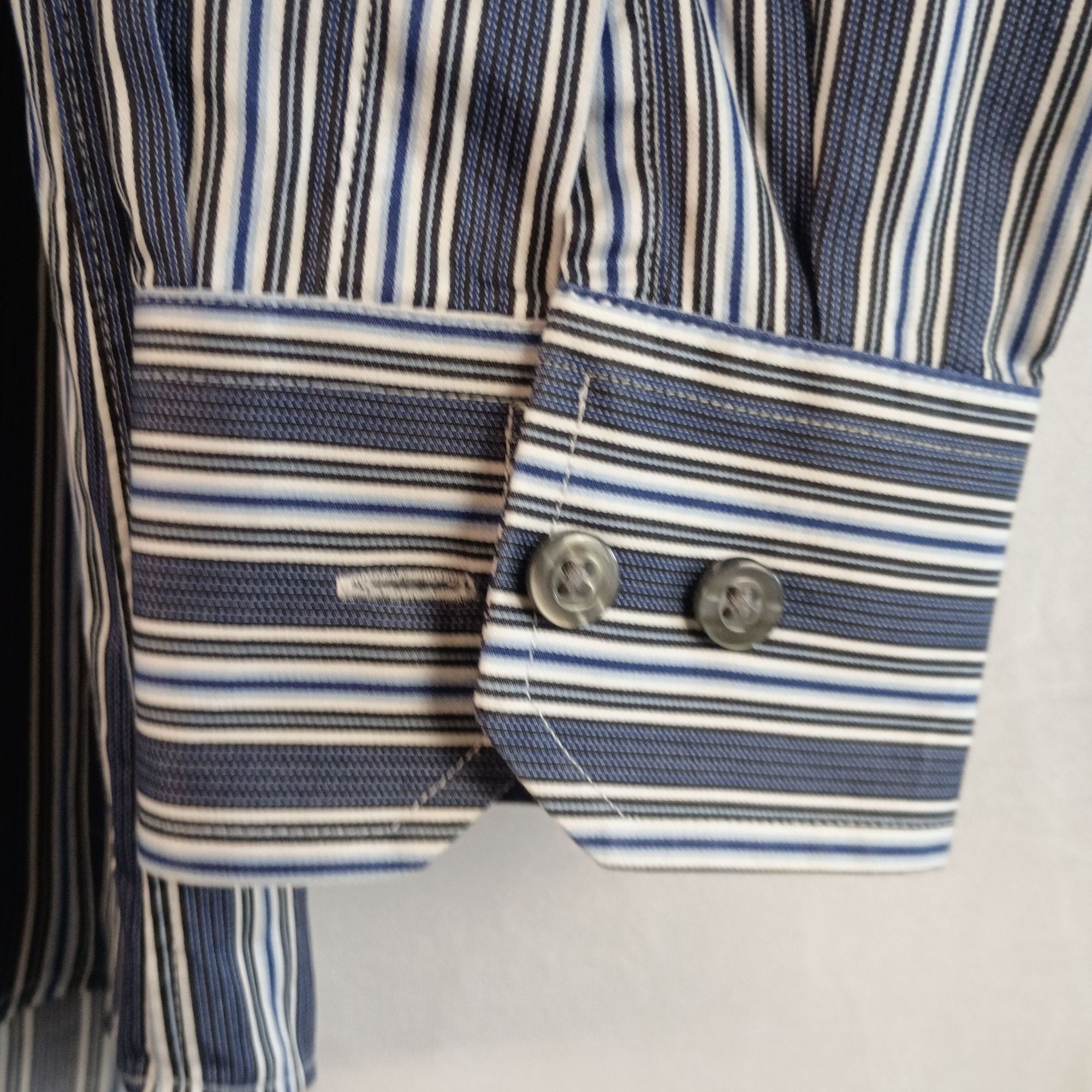 Scott Barber Scott Barber Dress Shirt Mens M Blue Stripe Button Down Cott Size US M / EU 48-50 / 2 - 8 Thumbnail