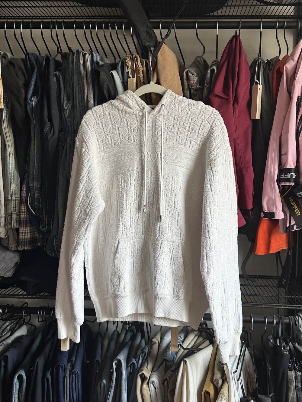 Dior Dior Oblique Terry Hoodie White Size S Size US S / EU 44-46 / 1 - 1 Thumbnail