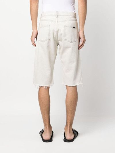 o1s1wg110724 Relaxed Fit Denim Shorts in White