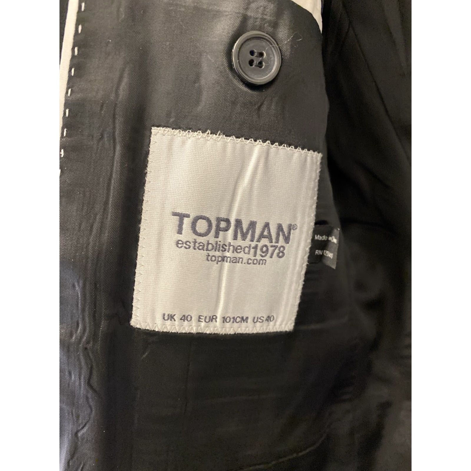 Topman TOPMAN Blazer Mens 40 Slim Brown Houndstooth 2 Button Sport Coat Jacket 67-61 Size 40R - 5 Thumbnail