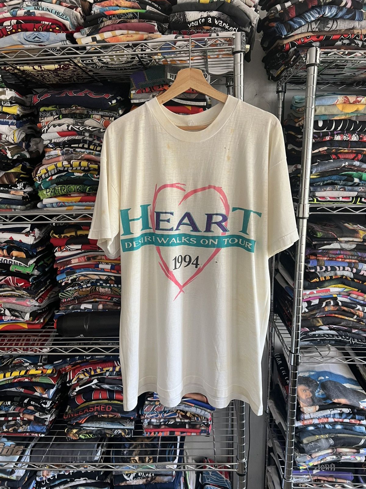 Band Tees 1994 Heart Desire Walks On Tour Single Stitch Tee Size US L / EU 52-54 / 3 - 1 Thumbnail