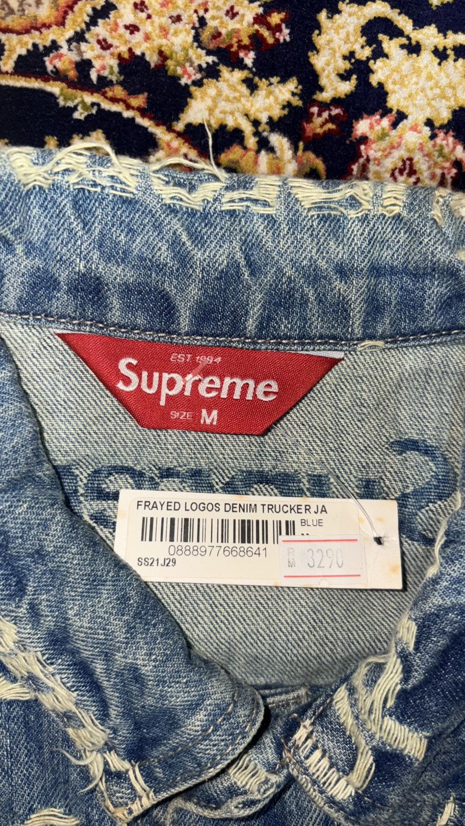 Supreme Supreme frayed denim jacket Size US M / EU 48-50 / 2 - 2 Thumbnail