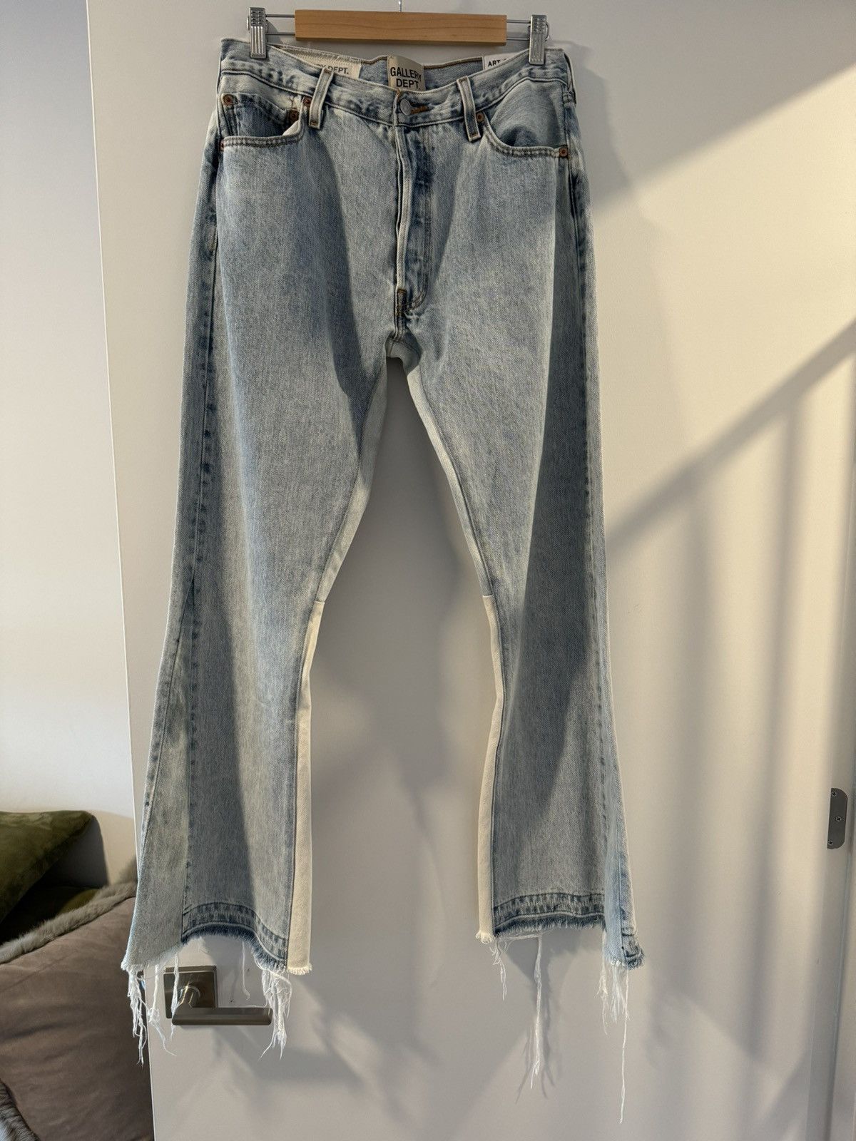 image of Gallery Dept La Flare 90210 Light Wash Flare Jeans in Blue, Men's (Size 32)
