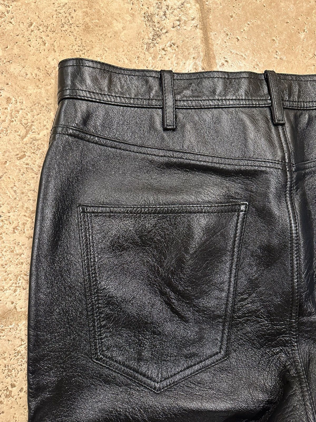 Celine Celine x Hedi Slimane Black Lambskin Leather Pants Size US 32 / EU 48 - 12 Thumbnail