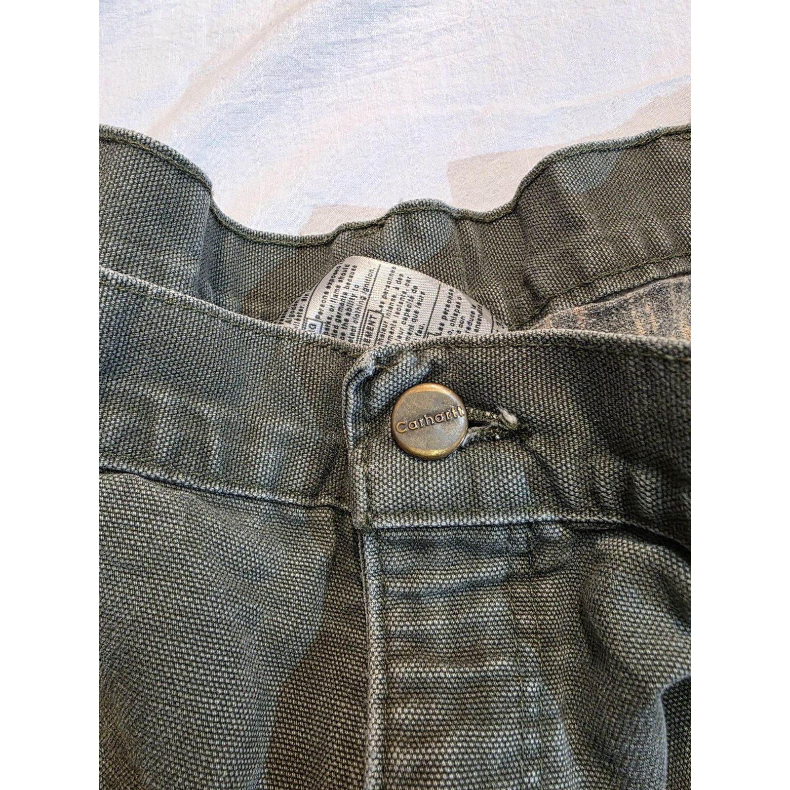 Carhartt Carhartt Men's Olive Green Size 36x32 Blanket Lined Jeans Size US 36 / EU 52 - 5 Thumbnail