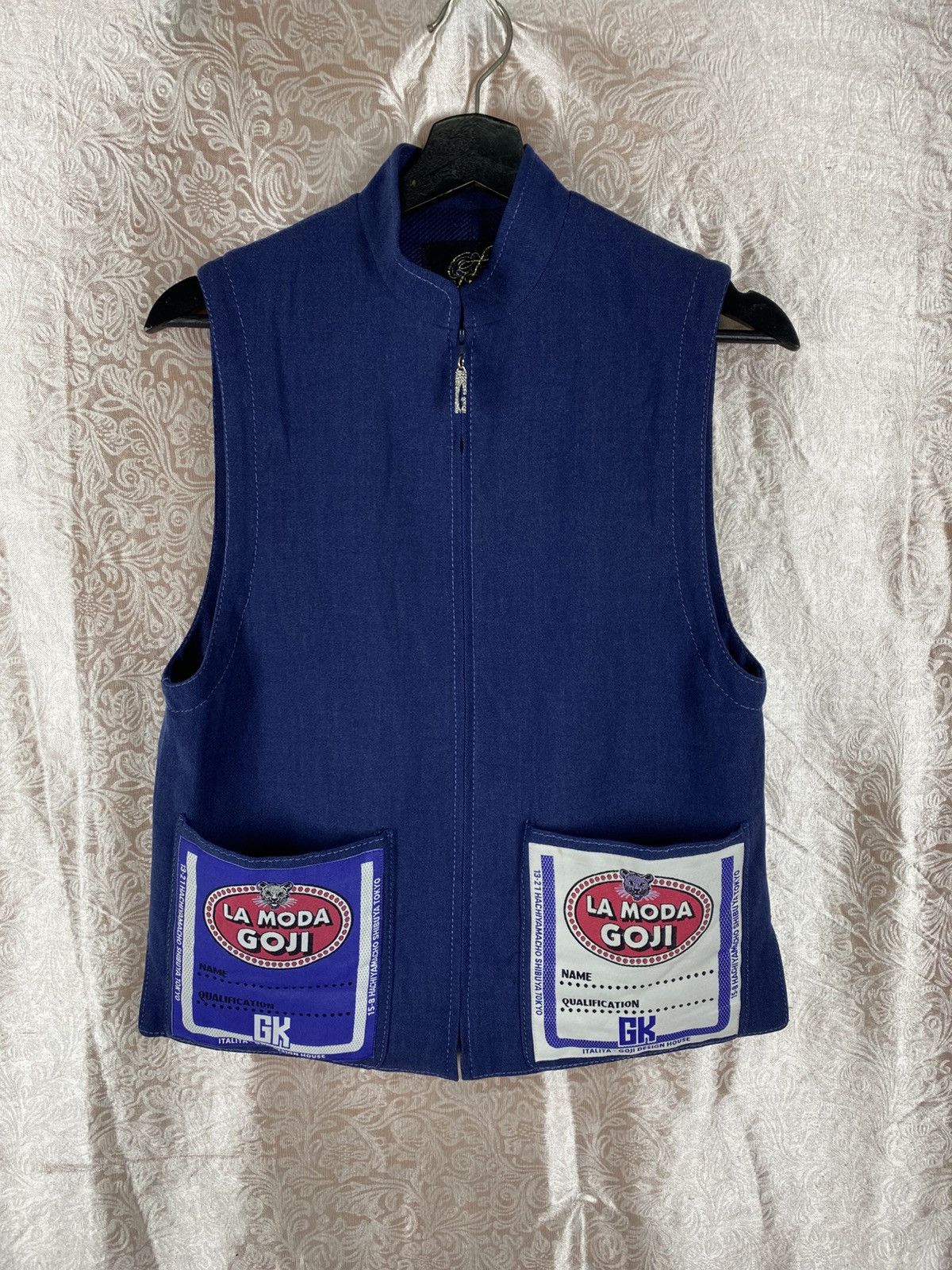 Japanese Brand Vintage La Moda Goji GK Utility Vest Mesh Lined Zip Vest Size M / US 6-8 / IT 42-44 - 3 Thumbnail