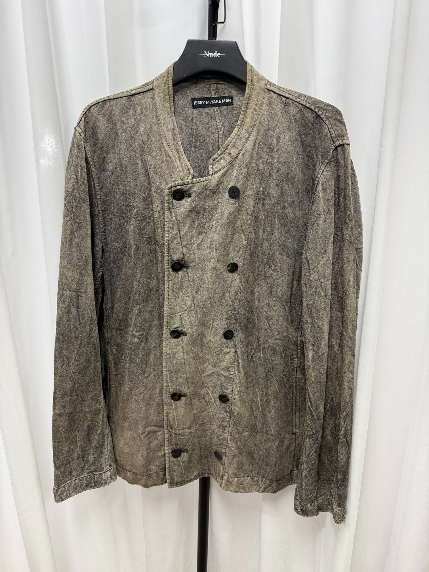 Issey Miyake ISSEY MIYAKE Vintage Wrinkled Double-Breasted Jacket Size US L / EU 52-54 / 3 - 1 Thumbnail