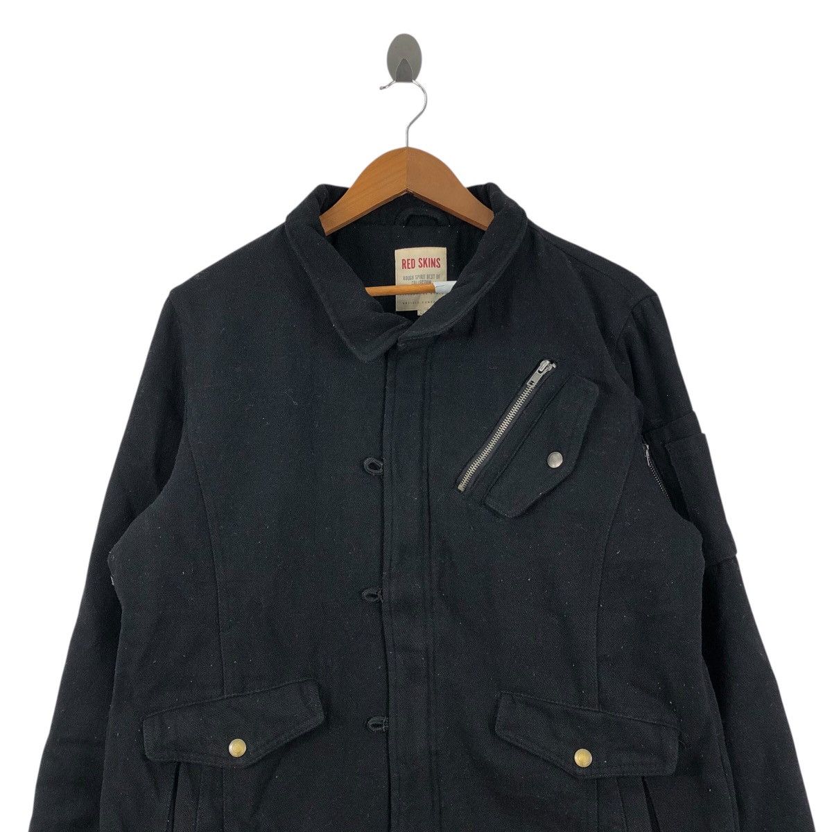 Vintage Vintage RED SKINNS Utility Bondage Heavy Jacket Size US L / EU 52-54 / 3 - 2 Thumbnail