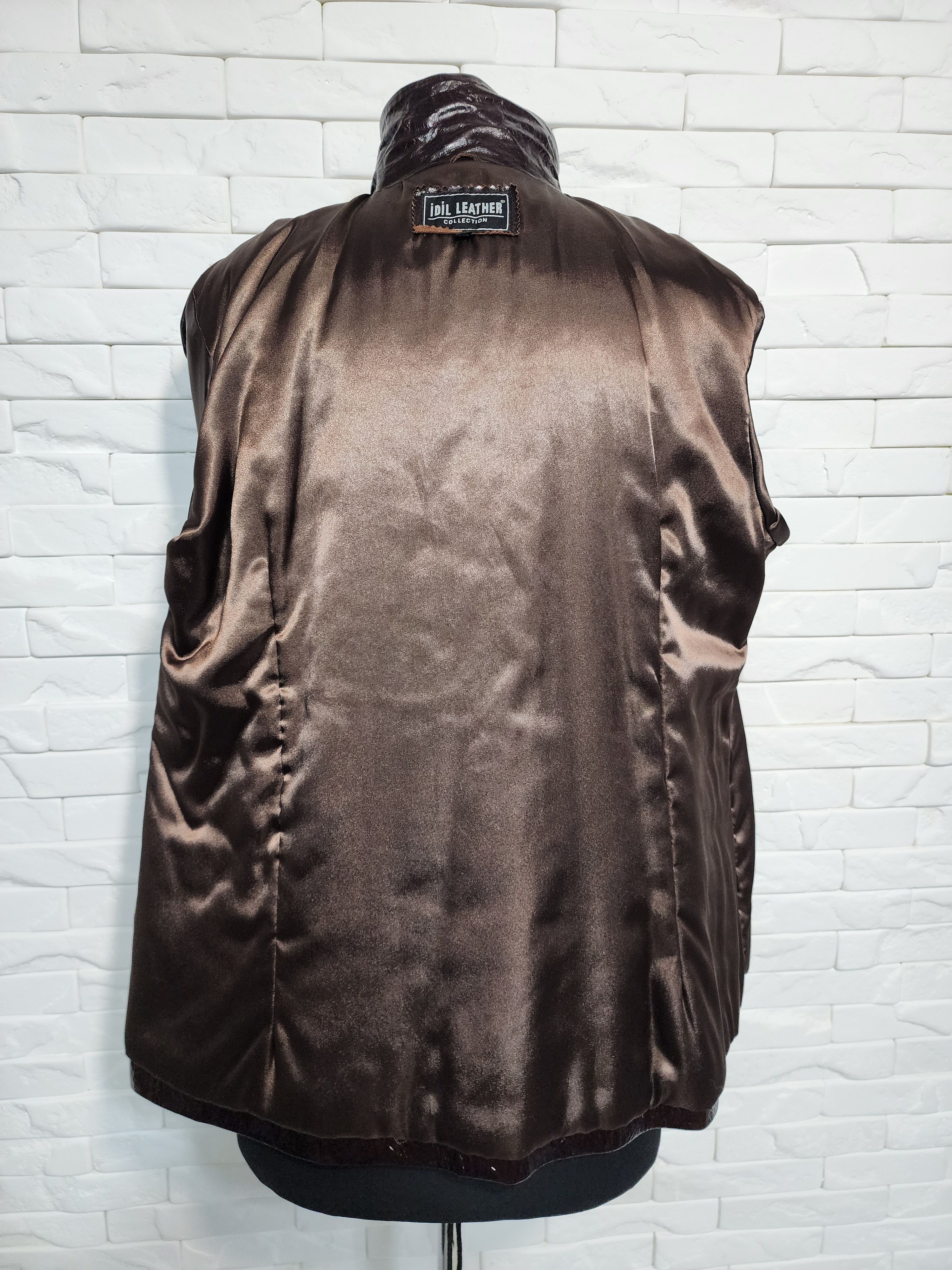 Genuine Leather Brown Leather Jacket: Women's Coat Size 3XL / US 20-22 - 7 Thumbnail