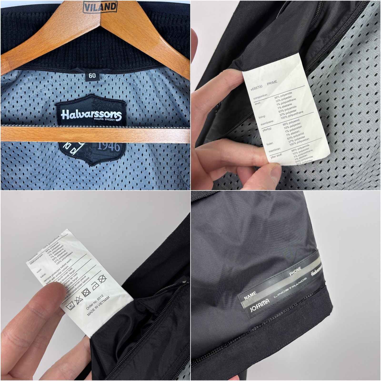 Other Halvarssons Prime Textile Motorcycle Jacket + Lining 60 Size US XXL / EU 58 / 5 - 7 Thumbnail