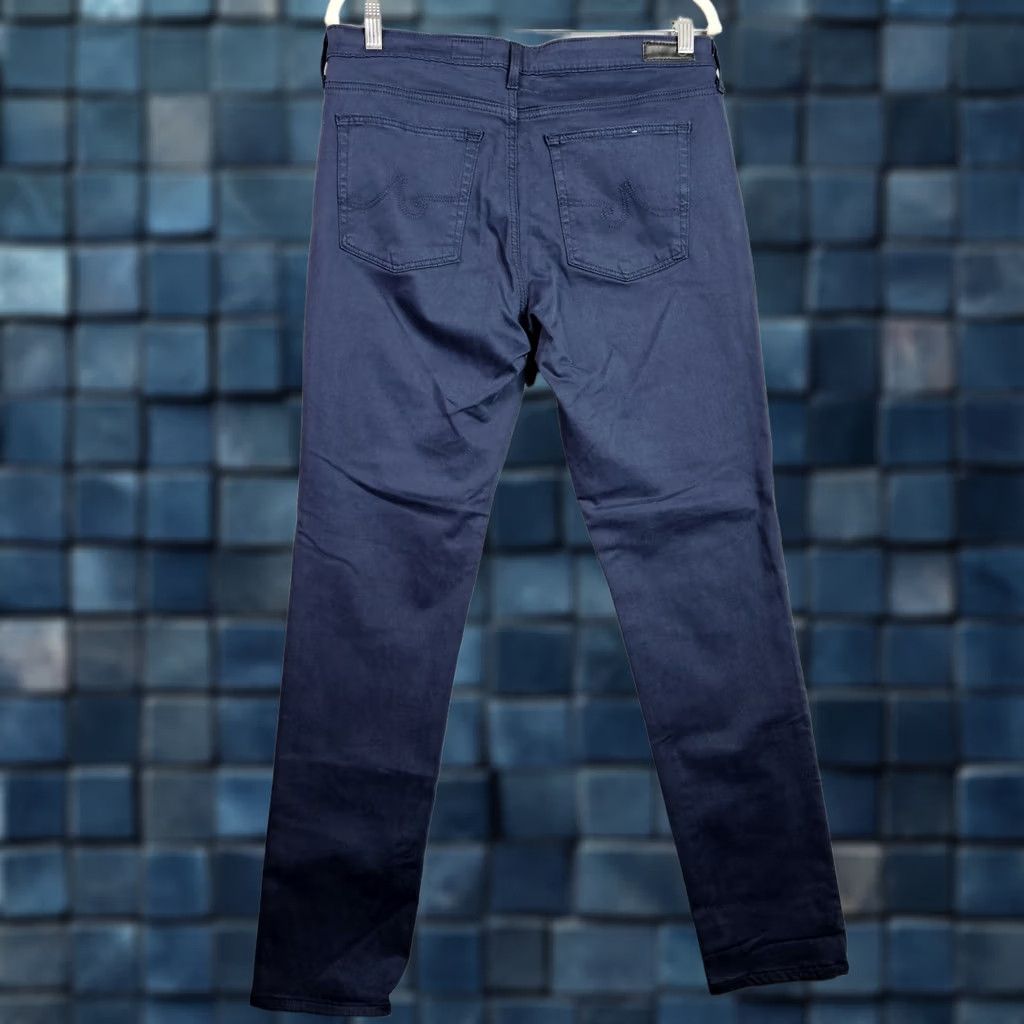 Vintage AG Adriano Goldschmied Prima Cigarette Leg Pants Womens 32R Navy Blue Casual Everyday Modern Regular Jeans Trousers Size 24" / US 00 / IT 34 - 1 Thumbnail