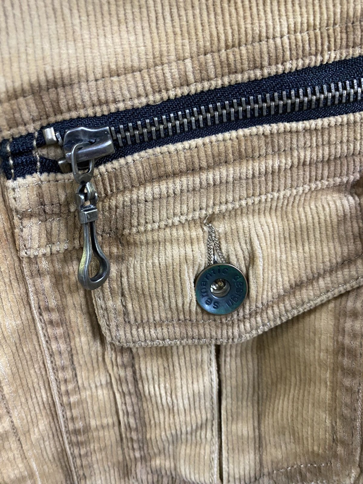 Japanese Brand Distressed Semantic Design Punk Corduroy Jacket Size US M / EU 48-50 / 2 - 6 Thumbnail