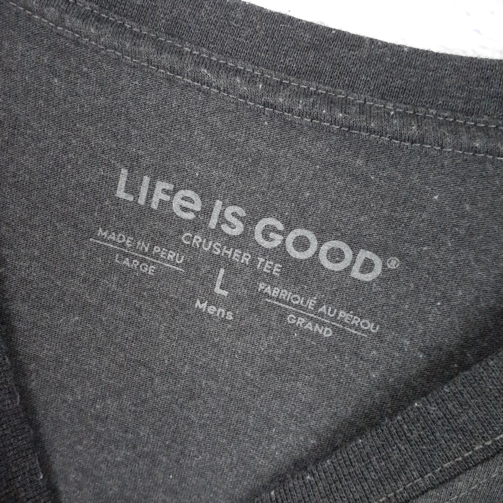 Life is Good Life is Good Crusher Baseball Beer Long Sleeve T Shirt Large Mens Gray Size US L / EU 52-54 / 3 - 8 Thumbnail