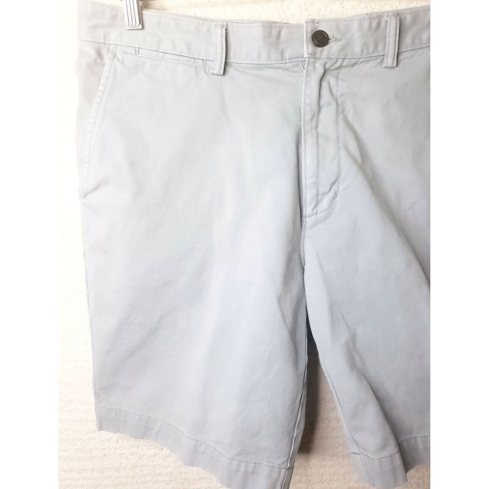 Lands' End Lands' End Men's Gray Flat Front Traditional Fit Casual Golf Shorts Size 37W X 9L Size US 37 - 2 Thumbnail
