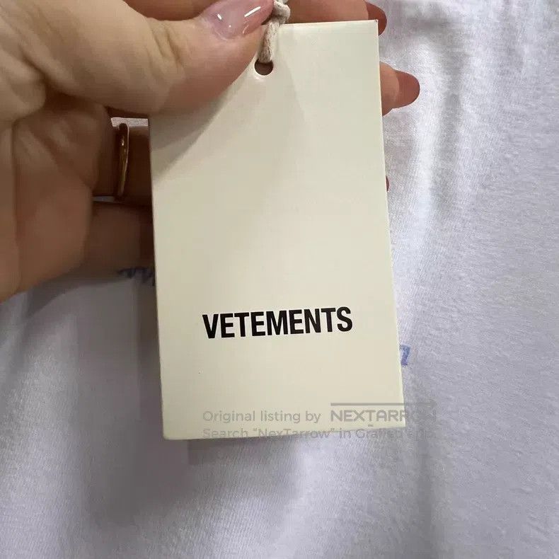 Other VETEMENTS White Small Logo Layered Short Sleeve Size US L / EU 52-54 / 3 - 4 Thumbnail