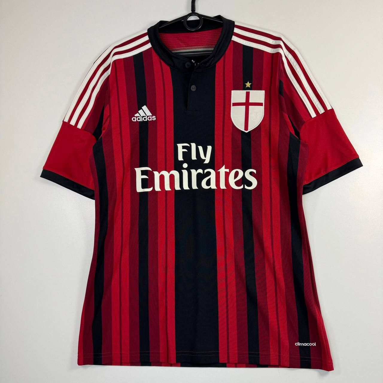 Adidas Adidas AC Milan 2014-15 Jersey Fly Emirates D87224 Size M Size US M / EU 48-50 / 2 - 1 Thumbnail