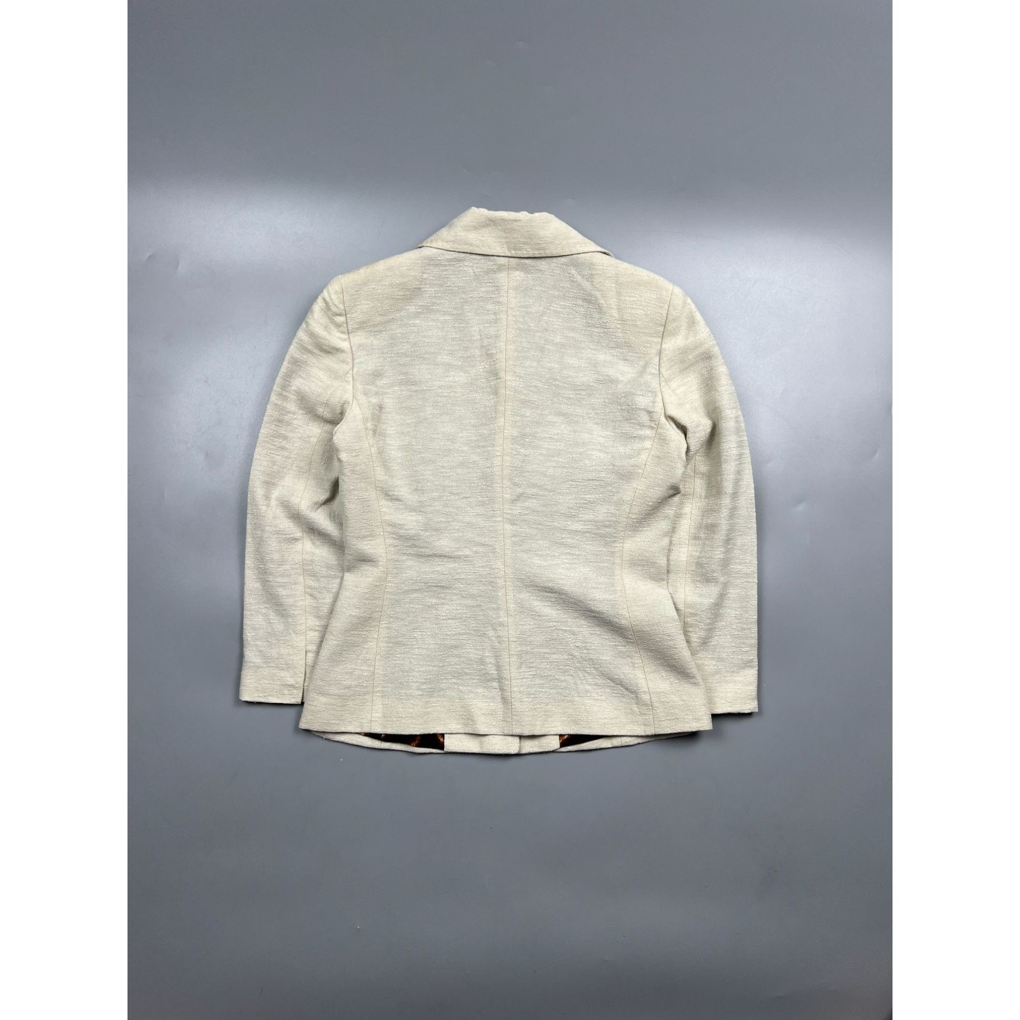 Dolce & Gabbana Dolce & Gabbana Cream White Short Tweed Blazer (Y0760) Size M / US 6-8 / IT 42-44 - 7 Thumbnail