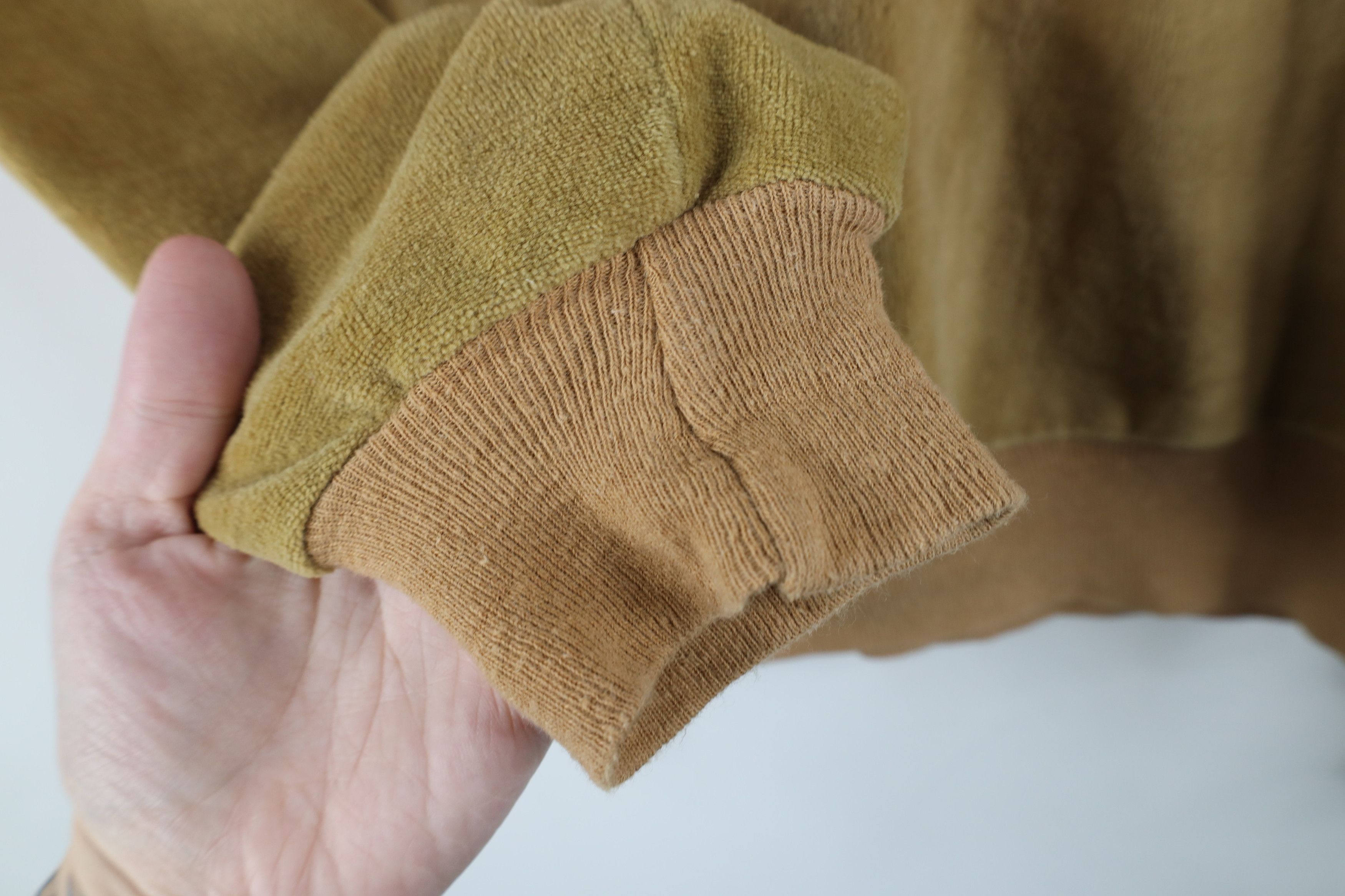Vintage Vintage 70s Streetwear Blank Velour V-Neck Sweater USA Size US L / EU 52-54 / 3 - 6 Thumbnail