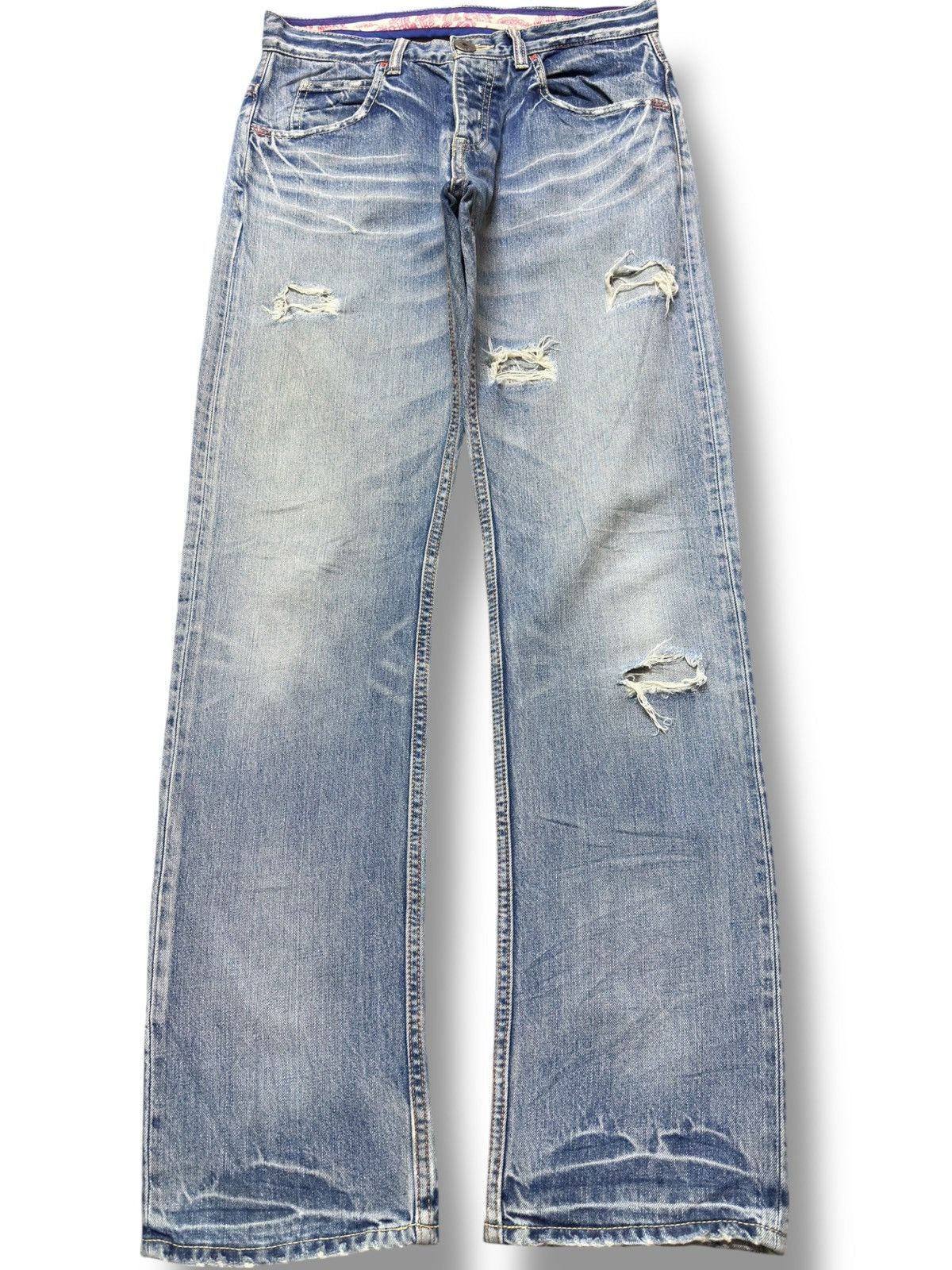 Kapital Vintage CLDM&Co Faded Grunge Distressed Denim Size US 31 - 1 Thumbnail