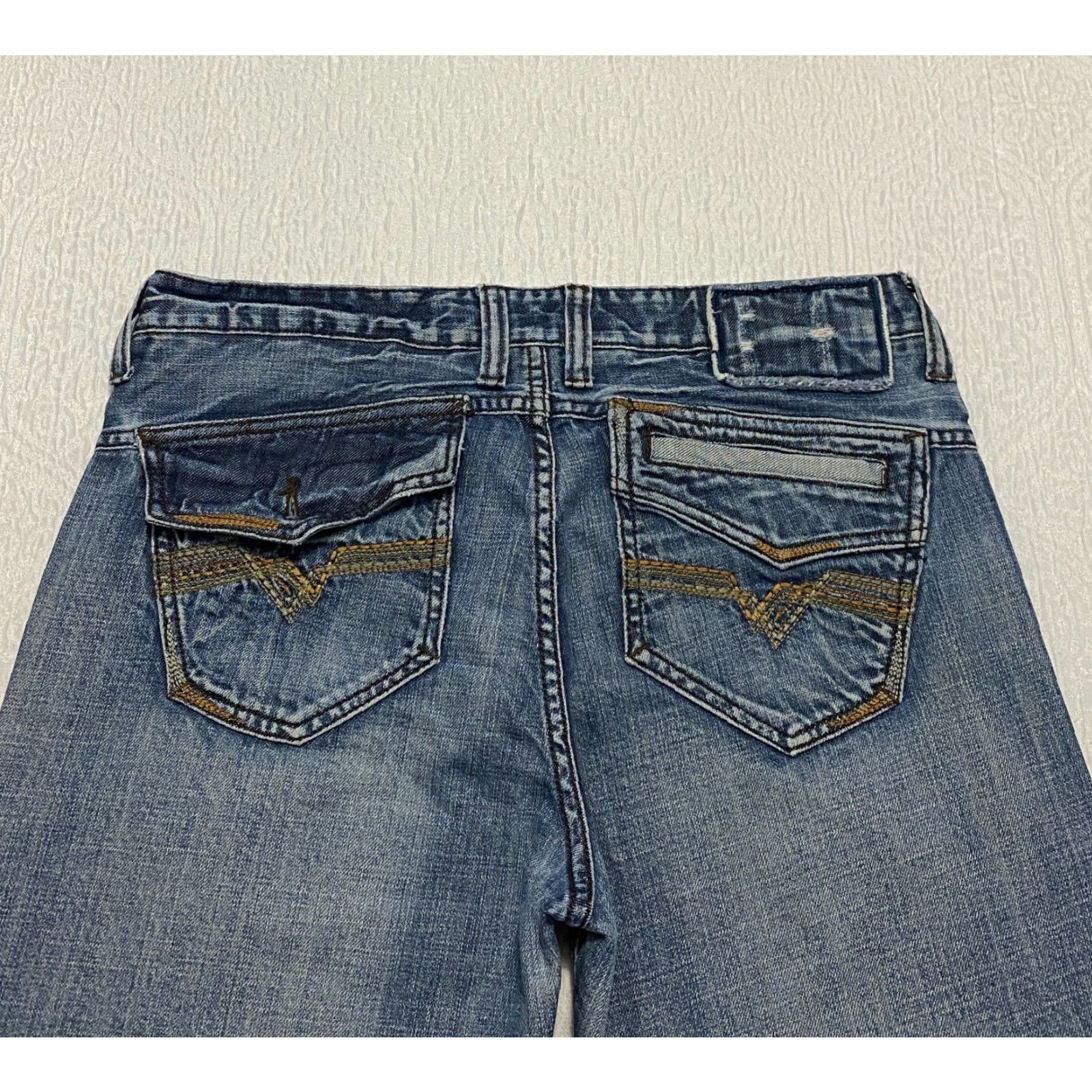 Vintage Helix Black Label Jeans Men Size 34 Reg Bootcut 5-Pocket Denim 100% Cotton Blue Y2K 90s Embroidered Pattern: Solid Size US 34 / EU 50 - 5 Thumbnail
