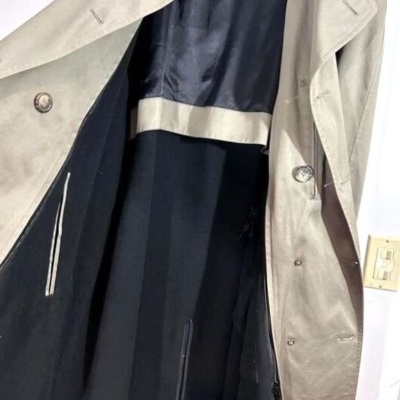 Bill Blass Vintage Bill Blass Trench Coat Mens M, Gray 90s Size US M / EU 48-50 / 2 - 6 Thumbnail