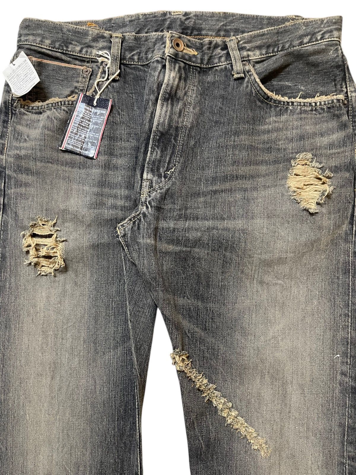 Edwin 💥Deadstock💥 BNWT Vintage Edwin 505 Selvedge Wide Leg Distres Size US 34 / EU 50 - 5 Thumbnail
